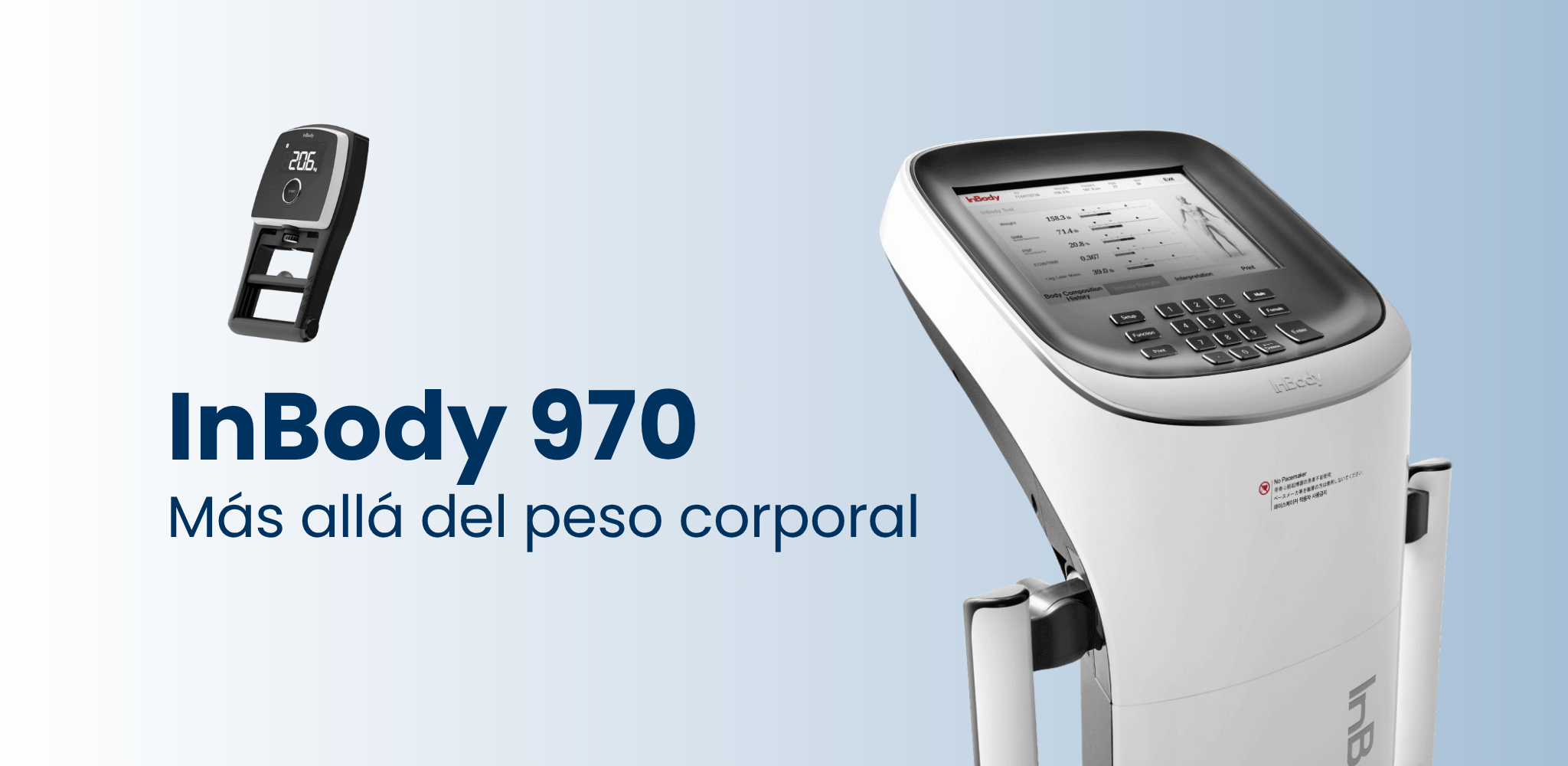 Imagen de la nueva InBody 970: más allá que una báscula y más allá del peso corporal